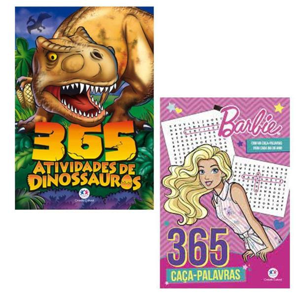 Imagem de Conjunto 365 atividades de dinossauros + 365 caça- palavras Barbie - Ciranda Cultural