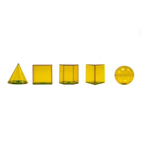 Imagem de Conjunto 3D de 14 Sólidos Geométricos (amarelo)