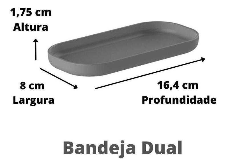 Imagem de Conjunto 3Pçs Banheiro Porta Escova Sabonete Líquido Bandeja