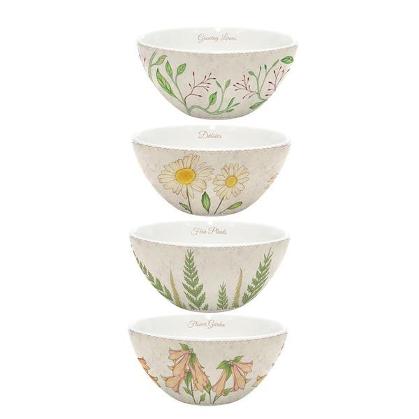 Imagem de Conjunto 4 Bowl Tigela Cerâmica 550Ml Lovely Garden