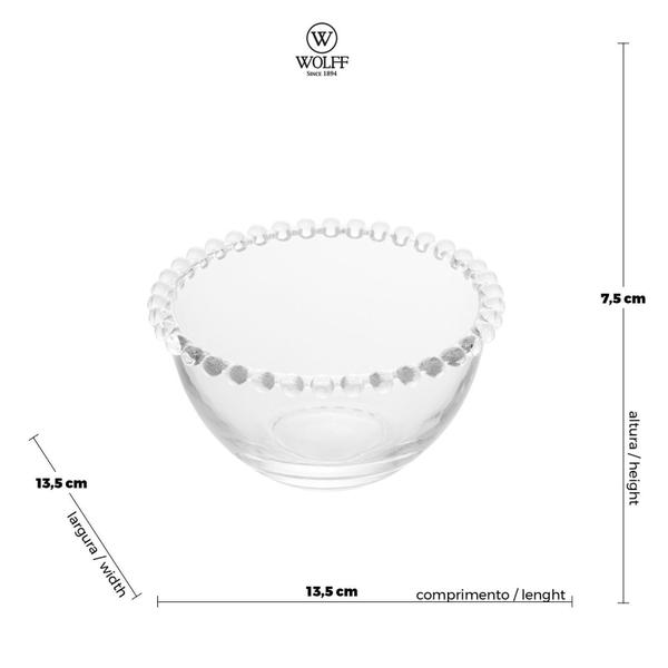 Imagem de Conjunto 4 Bowls Cristal De Chumbo Pearl 13,5Cm - Wolff