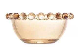 Imagem de Conjunto 4 Bowls Cristal Pearl Bolinha 9cm x 4cm Wolff Âmbar