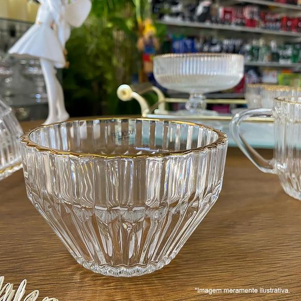 Imagem de Conjunto 4 Bowls de Cristal com Fio de Ouro Imperatriz 11x6,5cm 20848 - Wolff