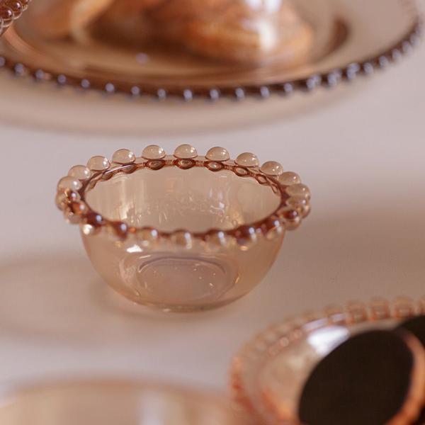 Imagem de Conjunto 4 Bowls Pearl de Cristal Âmbar 9cm 28230 Wolff
