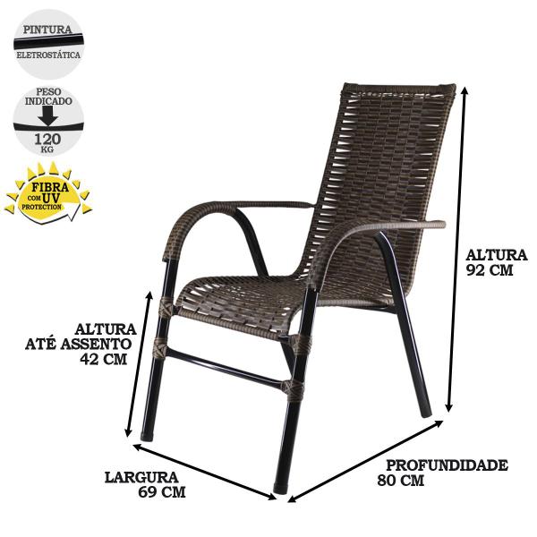 Imagem de Conjunto 4 Cadeiras Bela, Artesanal, para área, varanda, edícula, em fibra sintética - PANERO 04