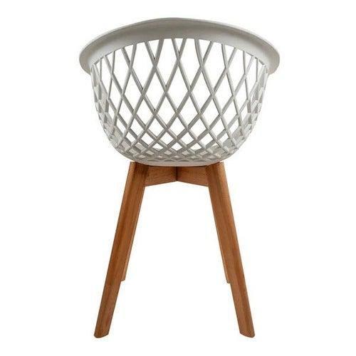 Imagem de Conjunto 4 Cadeiras Web Empório Tiffany Wood Branca
