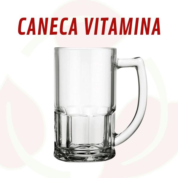 Imagem de Conjunto 4 Canecas Vidro 320 ML Linha Vitamina Cervejas Bar 