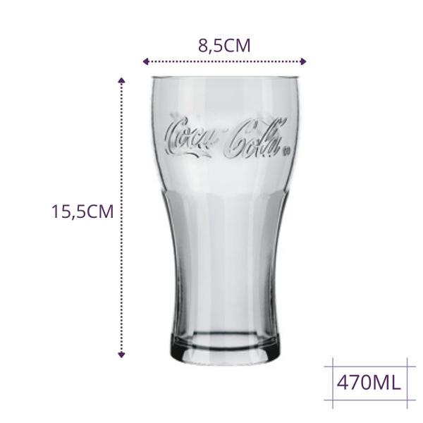 Conjunto 4 Copos Coca Cola Nadir 470ml Vidro Suco Agua - NADIR FIGUEREIDO Imagem de Conjunto 4 Copos Coca Cola Nadir 470ml Vidro Suco Agua