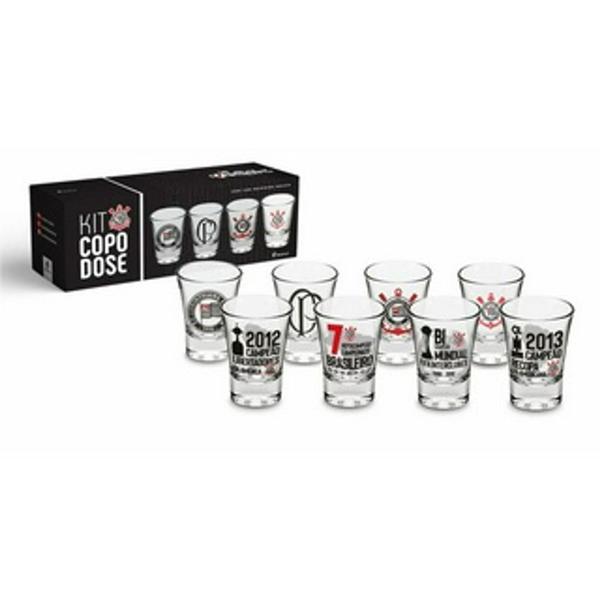 Imagem de Conjunto 4 Copos De Dose Shot Corinthians Timao Titulos 60 ml Licenciado