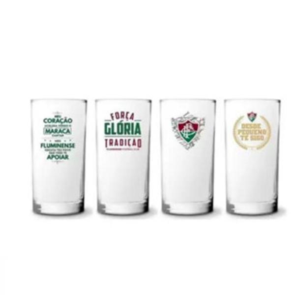 Imagem de Conjunto 4 Copos Vidro Long Drink Fluminense