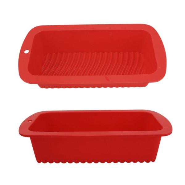 Imagem de Conjunto 4 Formas de Silicone Vazada para Bolo Vermelho 21cm