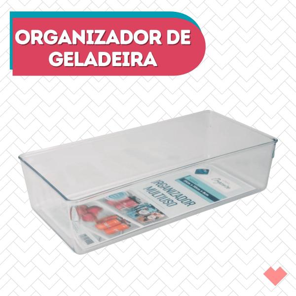 Imagem de Conjunto 4 Organizadores Geladeira Porta Alimentos Transparente