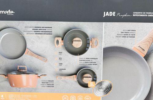 Imagem de Conjunto 4 Panelas Orange Ceramica Cabos Alca Soft - Jomafe