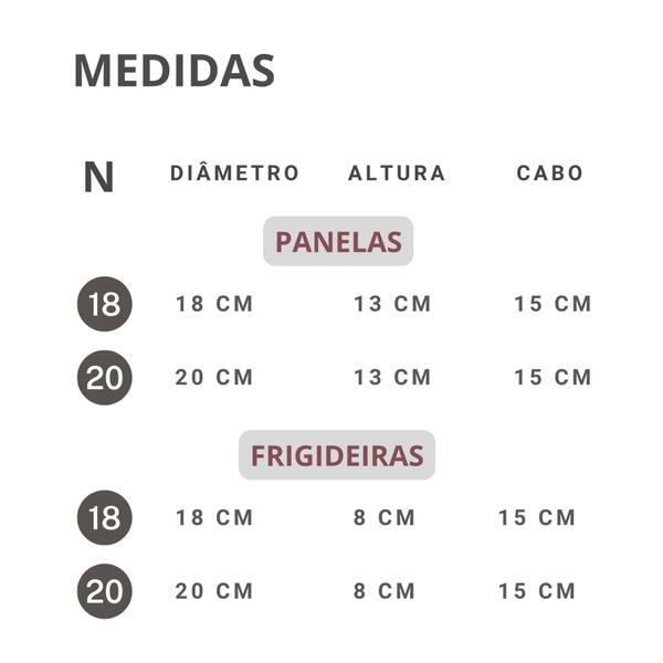 Imagem de Conjunto 4 Peças Panela e Frigideira Antiaderente com Tampa de Vidro Vinho