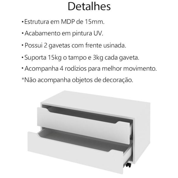 Imagem de Conjunto 4 Peças Para Banheiro BN3600X43X44X45 Branco Tecno Mobili