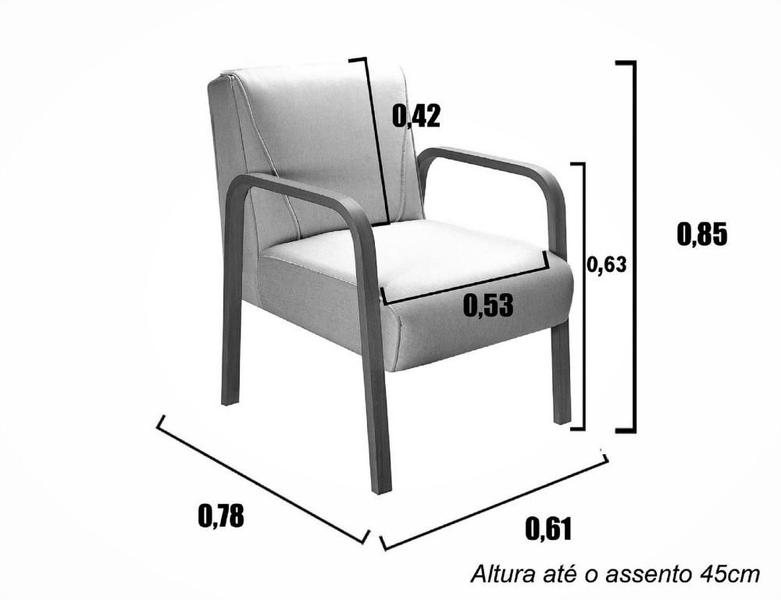 Imagem de Conjunto 4 Poltronas Decorativa Anita Kit Cadeiras Sala Recepção