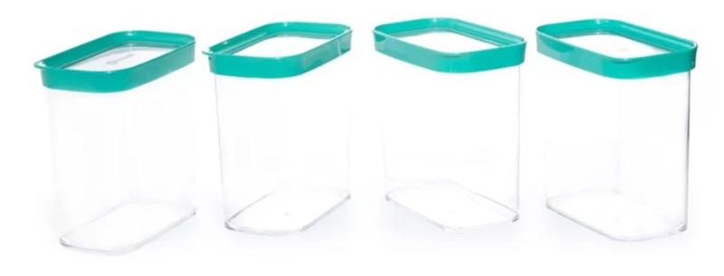 Conjunto 4 Potes Herméticos De 1500ml - Helsim Imagem de Conjunto 4 Potes Herméticos De 1500ml