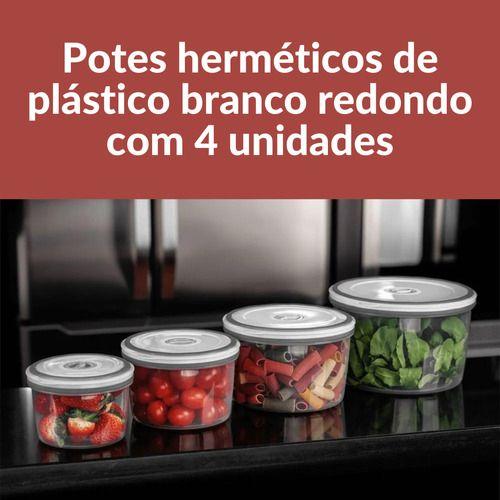 Imagem de Conjunto 4 Potes Herméticos Redondos De Plástico Electrolux Cor Transparente