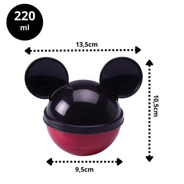 Imagem de Conjunto 4 Potes Kit Organizador Mickey Mouse Disney 180ml e 430ml - Potte