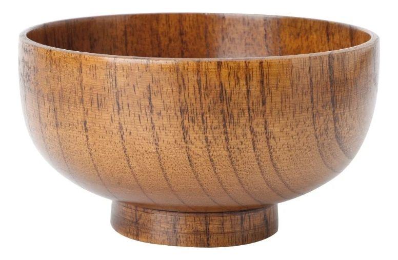 Imagem de Conjunto 4 Tigelas Japonesa De Madeira Sopa Bowls 12cm