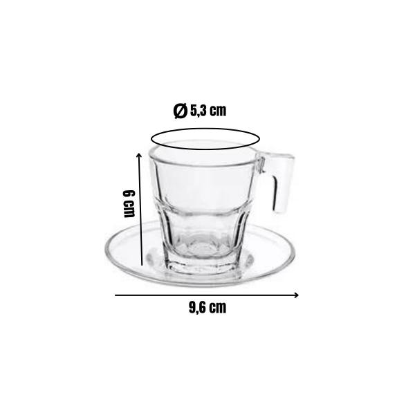 Imagem de Conjunto 4 Xicaras Com Pires Sidney Café Expresso Chá 70ml