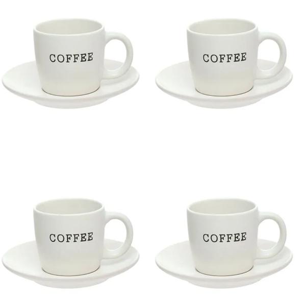 Imagem de Conjunto 4 Xícaras de Café com Pires Cremon JGXC087 - Hauskraft