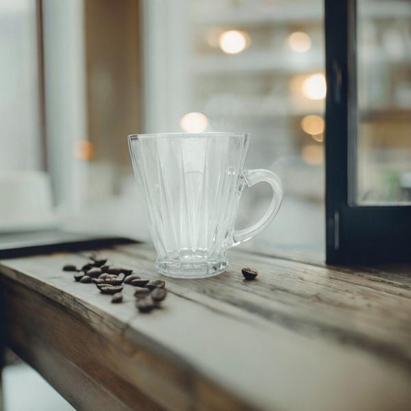 Imagem de Conjunto 4 Xícaras para Café Relevos Radial 140ml Lyor