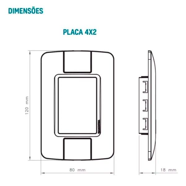 Imagem de Conjunto 4X2 1 Tomada 2Pt Tramontina Aria 20 A 250V Vermelho 