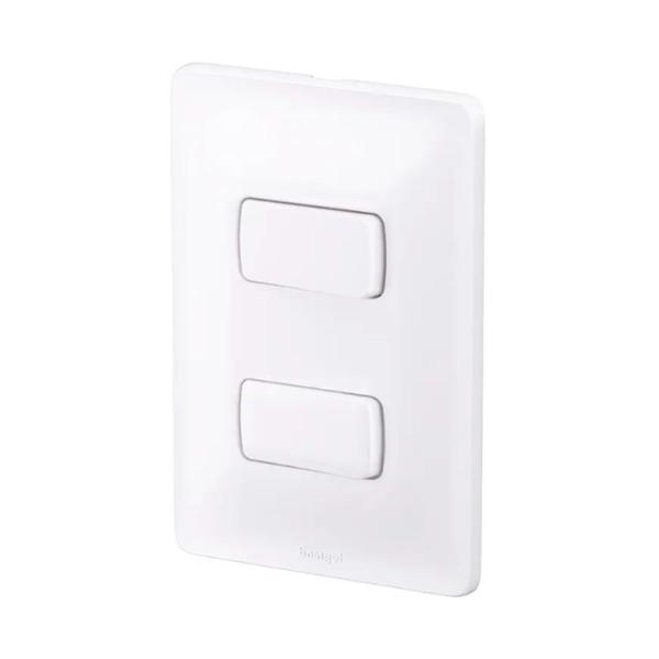 Imagem de Conjunto 4x2 2 Interuptores Simples 10A 250V Branco ZEFFIA