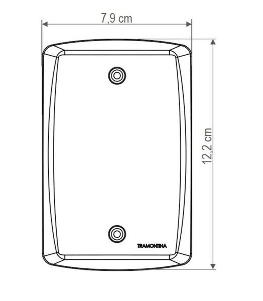 Imagem de Conjunto 4x2 com 1 Tomada Telefone RJ11 Tramontina Lux2 Branco