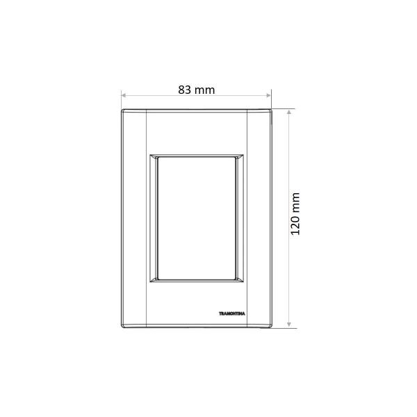 Imagem de Conjunto 4x2 com 1 Tomada TV/SAT Coaxial Tramontina Giz Branco