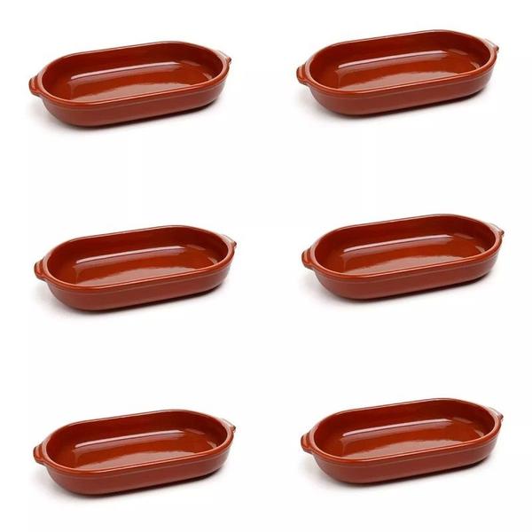 Imagem de Conjunto 6 Assadeiras Oval n1 28,5x14x6cm 1 Litro 1803 Motta