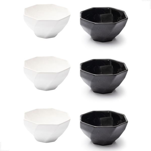 Imagem de Conjunto 6 Bowls 350ml Tigela Cumbuca Cerâmica para Saladas Cereais Sopas Sobremesas