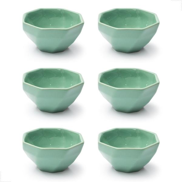 Imagem de Conjunto 6 Bowls 350ml Tigela Cumbuca Cerâmica para Saladas Cereais Sopas Sobremesas