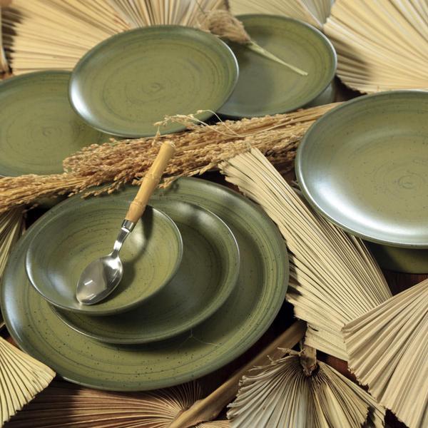 Conjunto 6 Bowls Decorados 300 Ml Kya Olive - Alleanza Cerâmica Imagem de Conjunto 6 Bowls Decorados 300 Ml Kya Olive