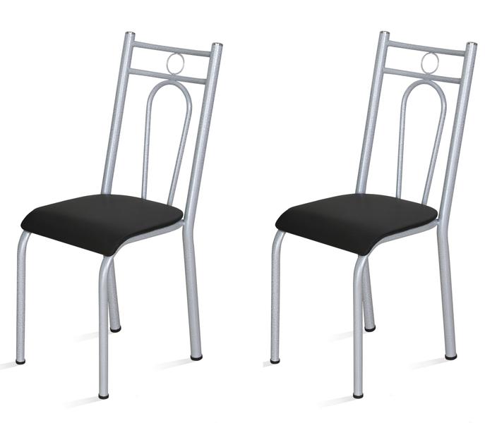 Imagem de Conjunto 6 Cadeiras América 023 Cromo Branco - Artefamol