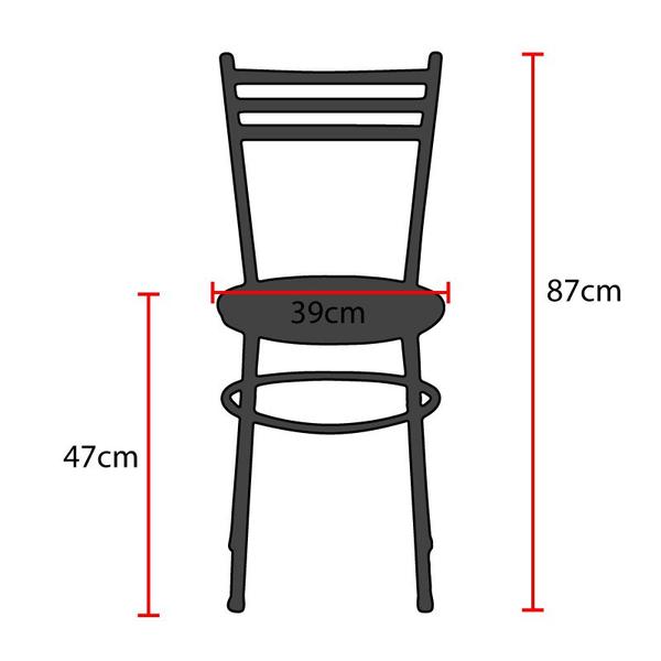 Conjunto 6 Cadeiras Epoxi Branca Para Cozinha - Laumar Imagem de Conjunto 6 Cadeiras Epoxi Branca Para Cozinha