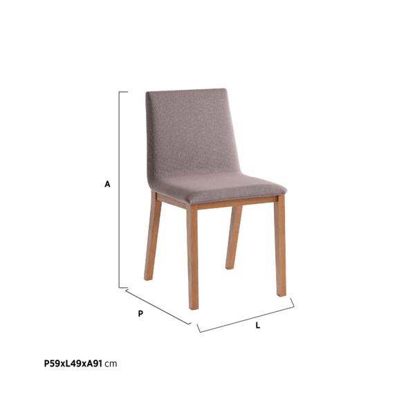 Imagem de Conjunto 6 Cadeiras para Sala de Jantar Dima Capuccino
