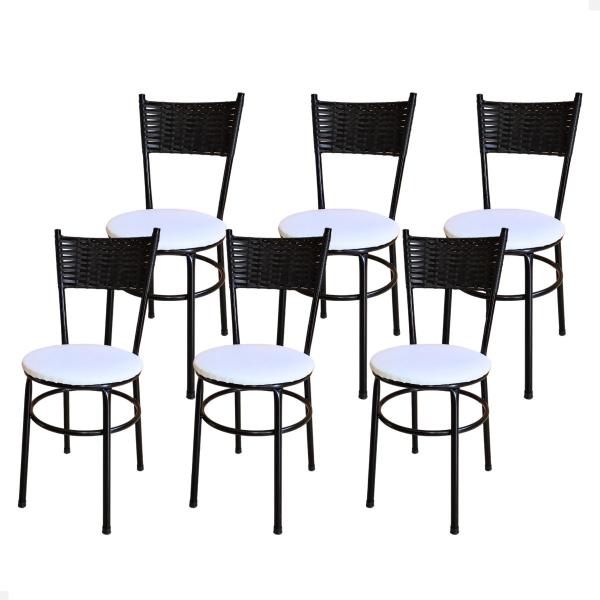Conjunto 6 Cadeiras Pretas Para Cozinha Viena - Laumar Imagem de Conjunto 6 Cadeiras Pretas Para Cozinha Viena