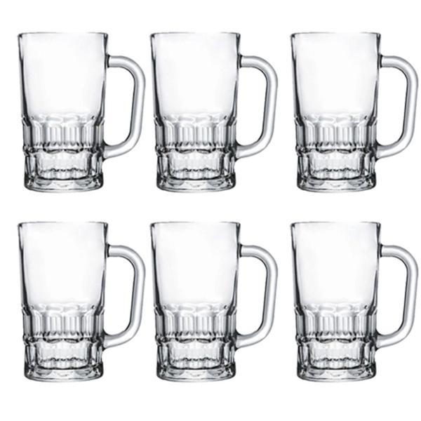 Imagem de Conjunto 6 Canecas Chopp Vidro 360ml Class Home