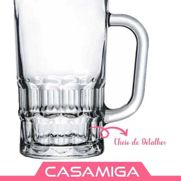 Imagem de Conjunto 6 Canecas Chopp Vidro 360ml Class Home