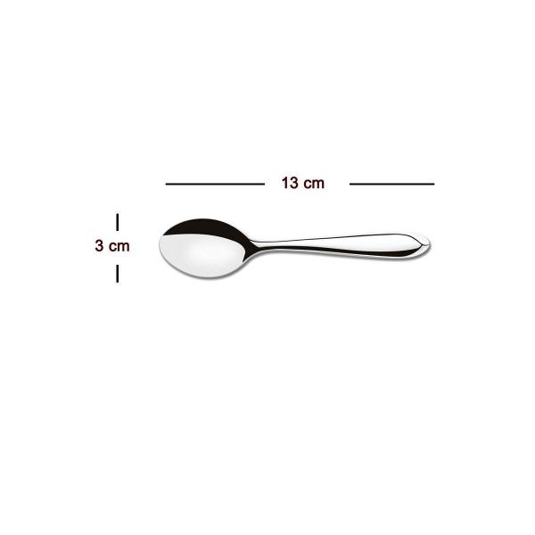 Imagem de Conjunto 6 Colheres De Sobremesa De Aço Inox 13Cm