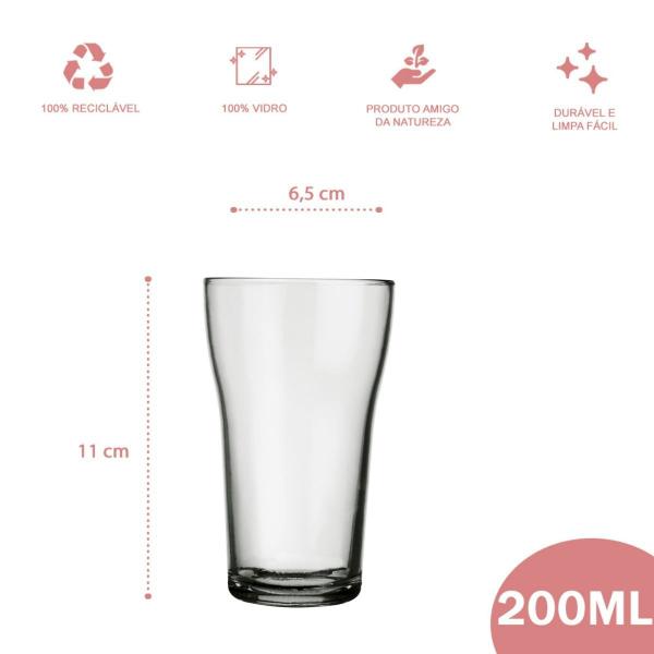 Imagem de Conjunto 6 Copos 200ml Cerveja Boteco Bar Nadir Figueiredo