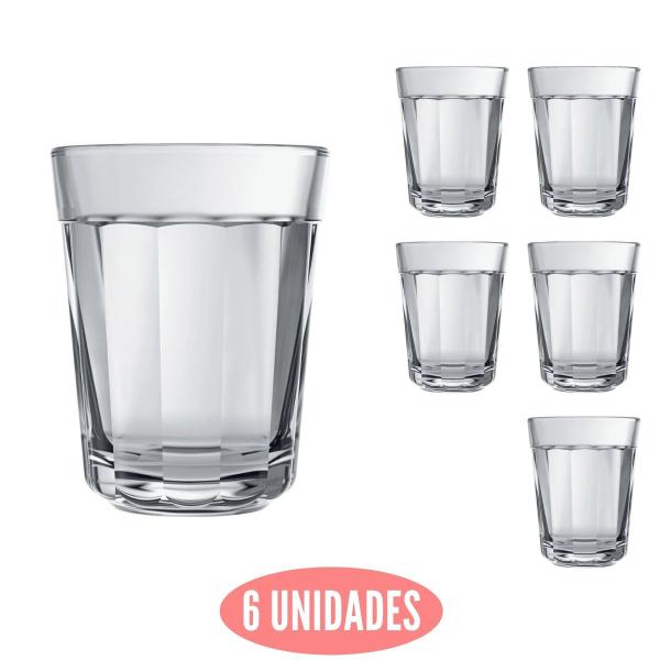 Imagem de Conjunto 6 Copos Dose Americano 45ml Shot Cachaça Nadir