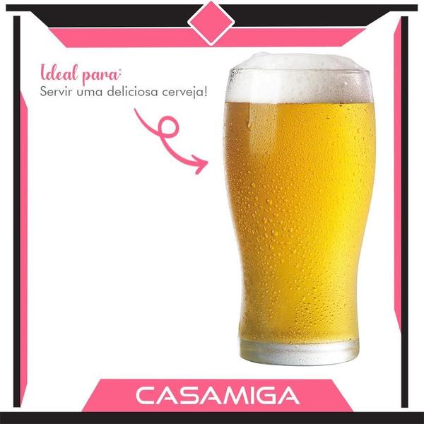 Imagem de Conjunto 6 Copos Tulipa Chopp Cerveja Vidro 324Ml