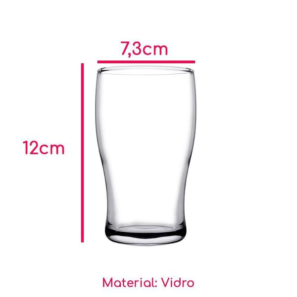 Imagem de Conjunto 6 Copos Vidro Cerveja Iris 285Ml Class Home