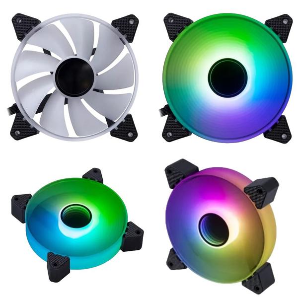 Imagem de Conjunto 6 Fans Cooler Ventoinha RGB 120 mm Para Gabinetes