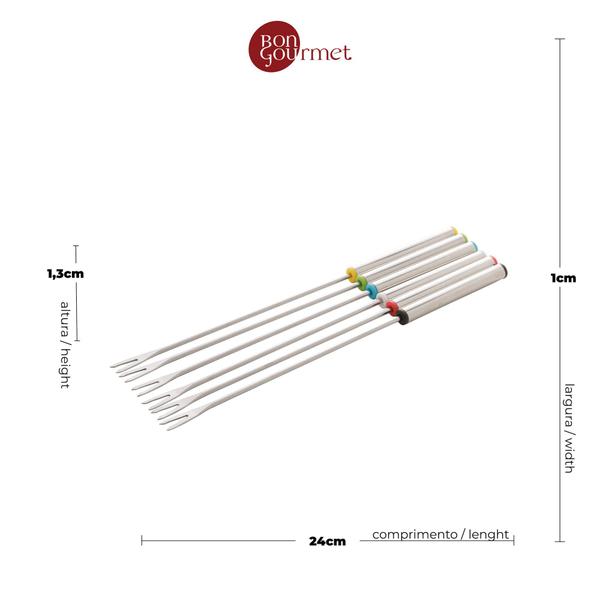 Imagem de Conjunto 6 Garfos de Fondue de Aço Inox - Wolff