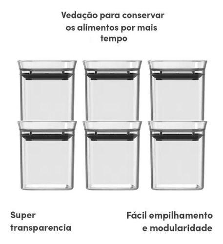 Imagem de Conjunto 6 Organizadores Herméticos 150ml Empilhavel - Ou