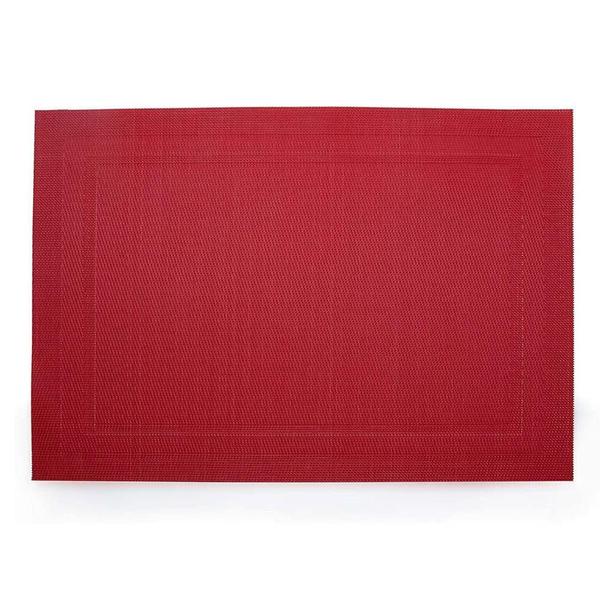Conjunto 6 Peças Jogo Americano Sousplat Moldura Vermelho - Mimo Style Imagem de Conjunto 6 Peças Jogo Americano Sousplat Moldura Vermelho